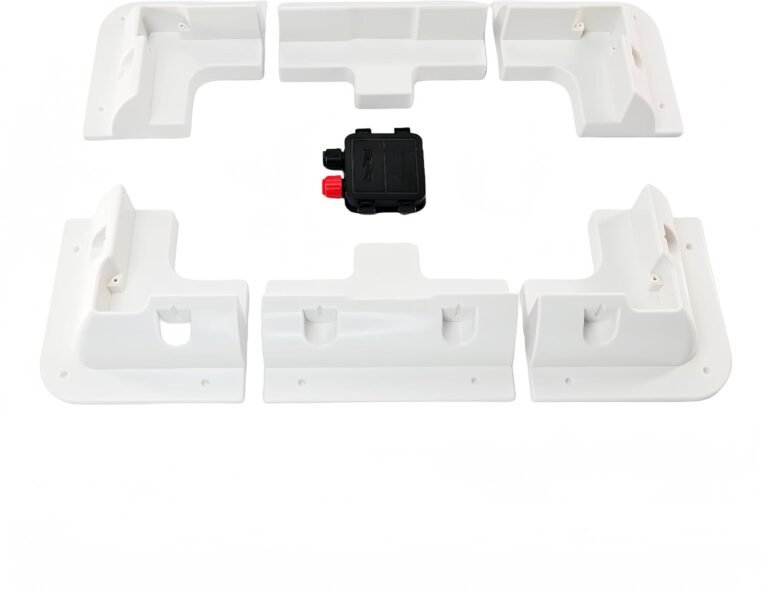 Solar Panel Mounting Brackets Kit 7PCS – Strong Roof Mounts for RVs, Vans, Caravans, Boats & Sheds – Screw Fix or Adhesive Installation, Flat Roof Only, Durable & Weather Resistant