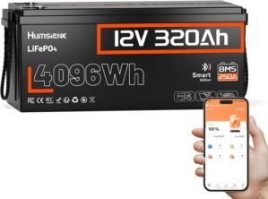 HumsiENK 12V 320Ah LiFePO4 Battery ...
