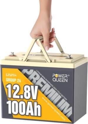 Power Queen 12V 100Ah LiFePO4 Batte...