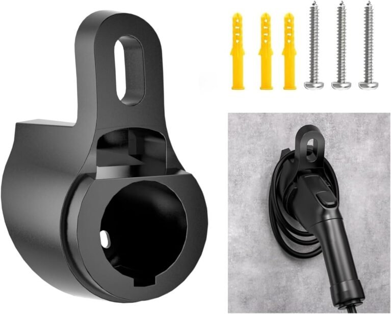 EV Charger Holder,SAE J1772 Connector Nozzle Holster Dock,45lbs Heavy-Duty Charging Cable Organizer, Electric Car Charger Cable Hanger,Wall-Mount Connector Space Saving for Outdoor & Indoor