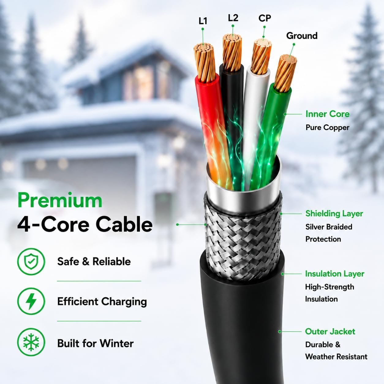 Autel 50A Level 2 EV Charger, 240V Hardwired J1772, WiFi Bluetooth, 25ft | Smart home charging with app control, WiFi and Bluetooth connectivity, 25-ft cable, and indoor or outdoor installation - Image 8