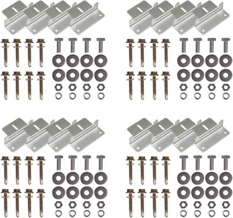Renogy 4 Sets of Solar Panel Mounting Z Brackets Lightweight Aluminum Corrosion-Free Construction for RVs, Trailers, Boats, Yachts, Wall and Other Off Gird Roof Installation, 4 Count | Lightweight Aluminum with Rust-Resistant Stainless Steel Hardware; Adapts to Curved Roofs. Mounting HardwareIncluded