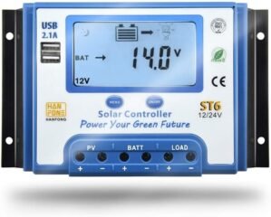 60A Solar Charge Controller 12V/24V...