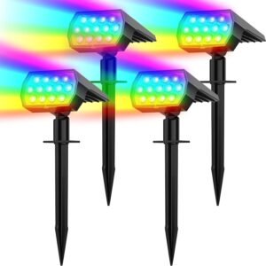 Solar Spot Lights Outdoor Color Cha...