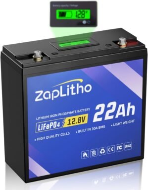 Upgraded 12V 22Ah Lithium Battery L...