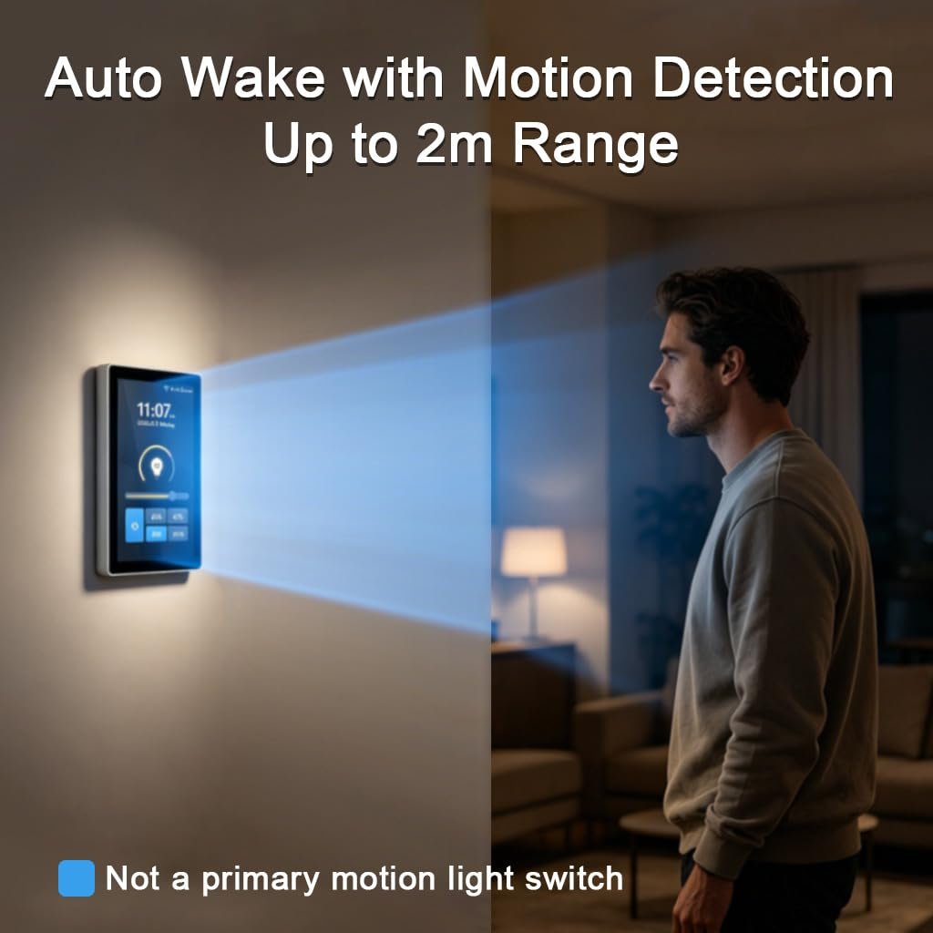 LANBON L10 Smart Dimmer Switch with 4.5" LCD Touch Screen, 1-Gang, WiFi Light Dimmer, Custom Scene Presets, Energy Monitoring, Alexa & Google Home, Neutral Wire Required - Image 5