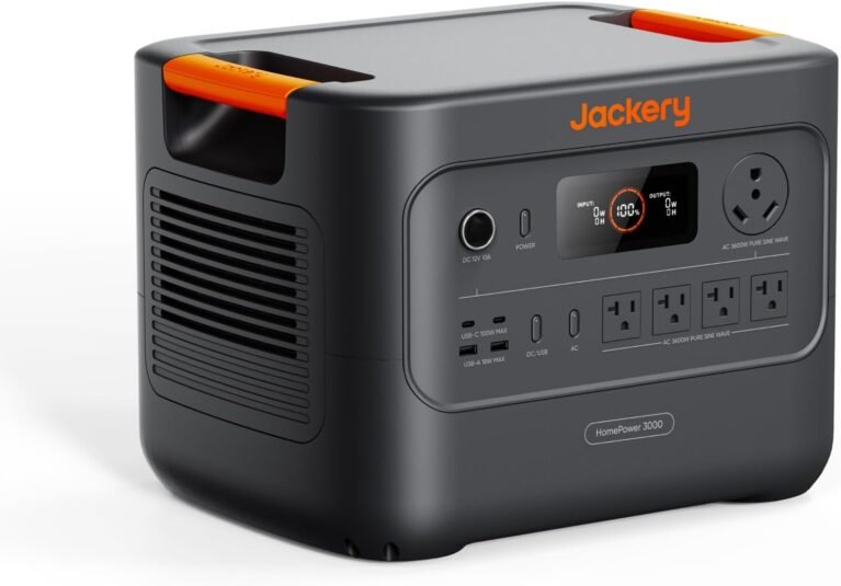 Jackery HomePower 3000 Portable Power Station, 3072Wh, 3600W AC Output | 7200W Surge, LFP Battery, Solar Generator, Essential Home Backup for Home Use, Power Outage (Solar Panel Optional)