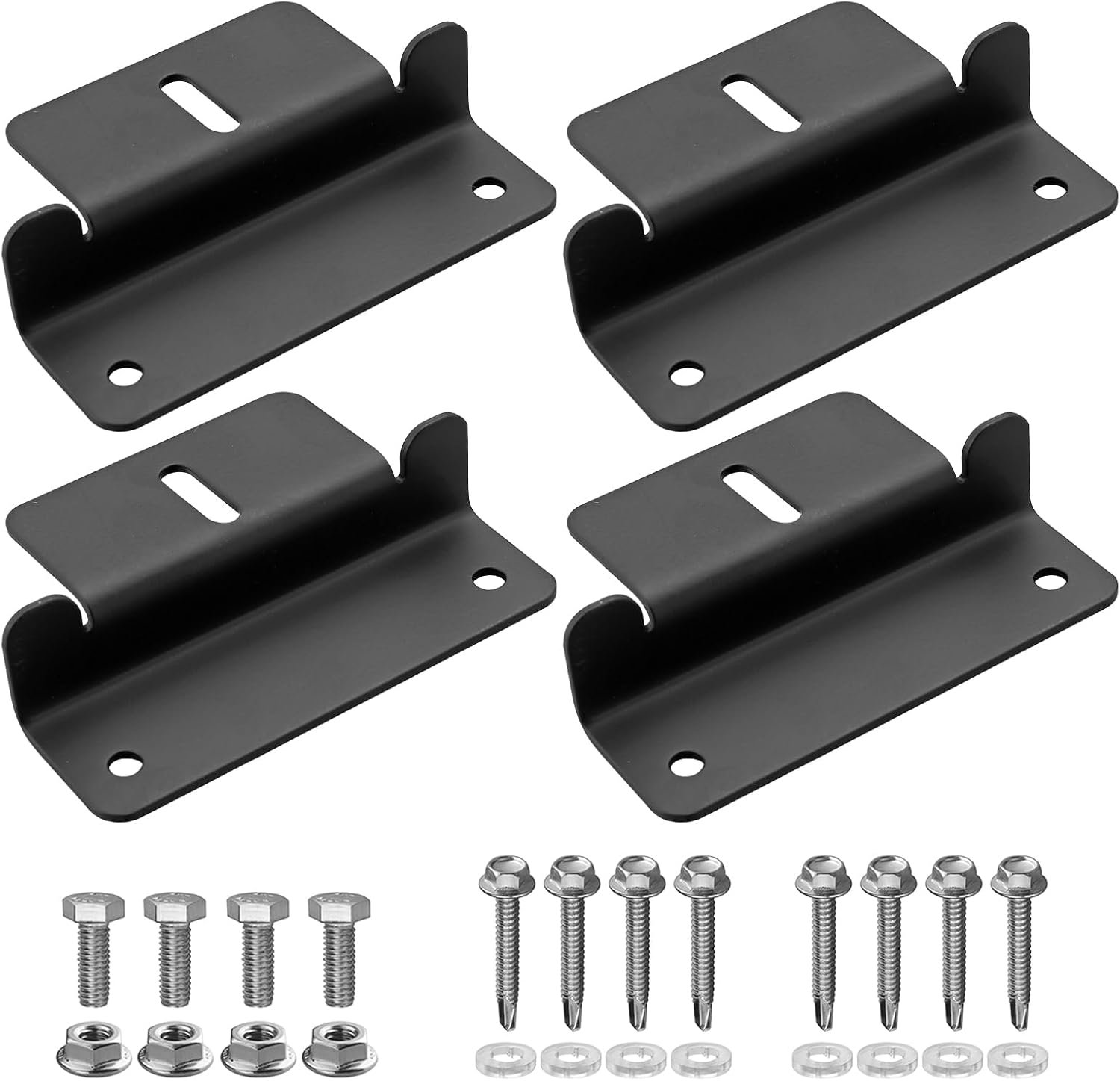 Anbte 4PCS Solar Panel Z Brackets for RV Roof, Solar Mounting Bracket,Black | Aluminum Solar Panel Mounting Brackets, Corrosion-Free, Easy Install, Lightweight, For Roof, RV, Boat, Yacht, Trailers - Image 7