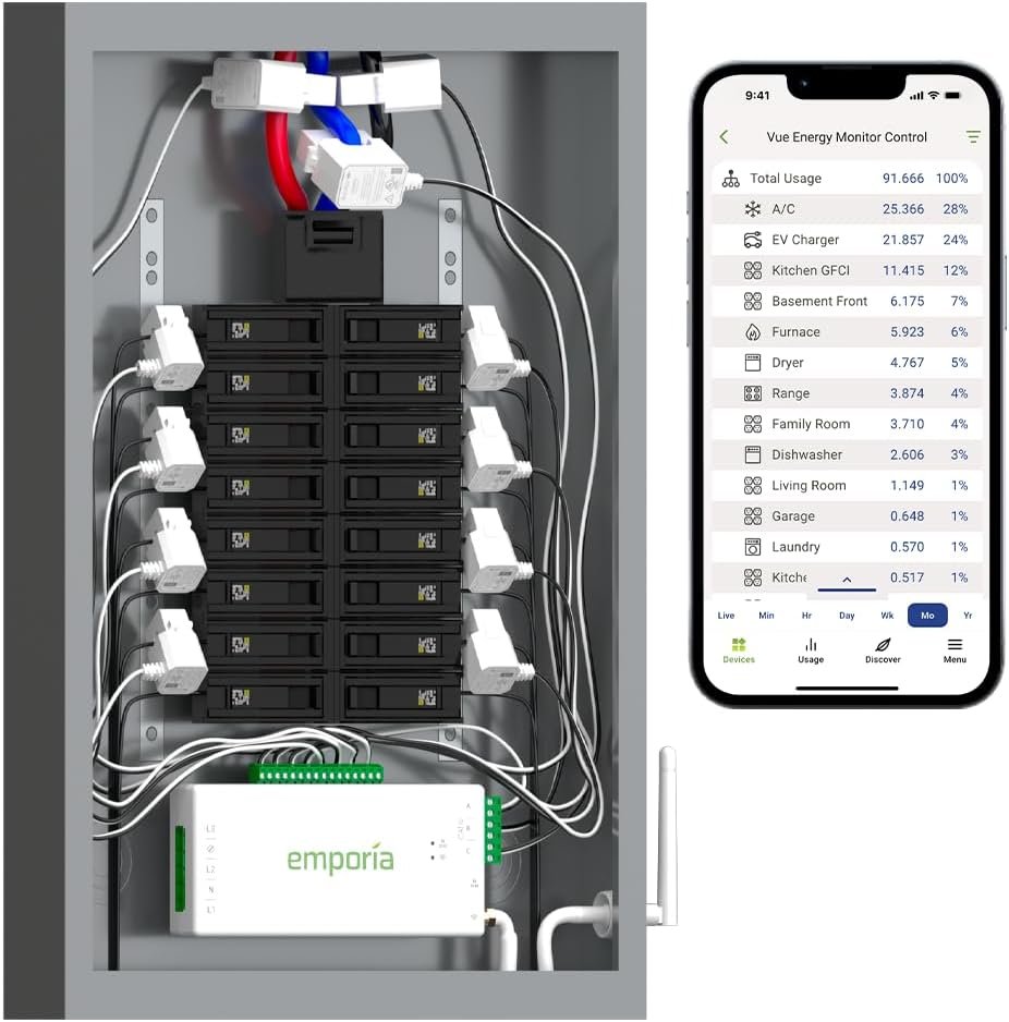 Emporia Vue 3 Commercial 3-Phase Smart Energy Monitor - Business and Home Automation Device with Real Time Electricity Usage Monitor, Power Consumption Meter, Solar and Net Metering - Image 3