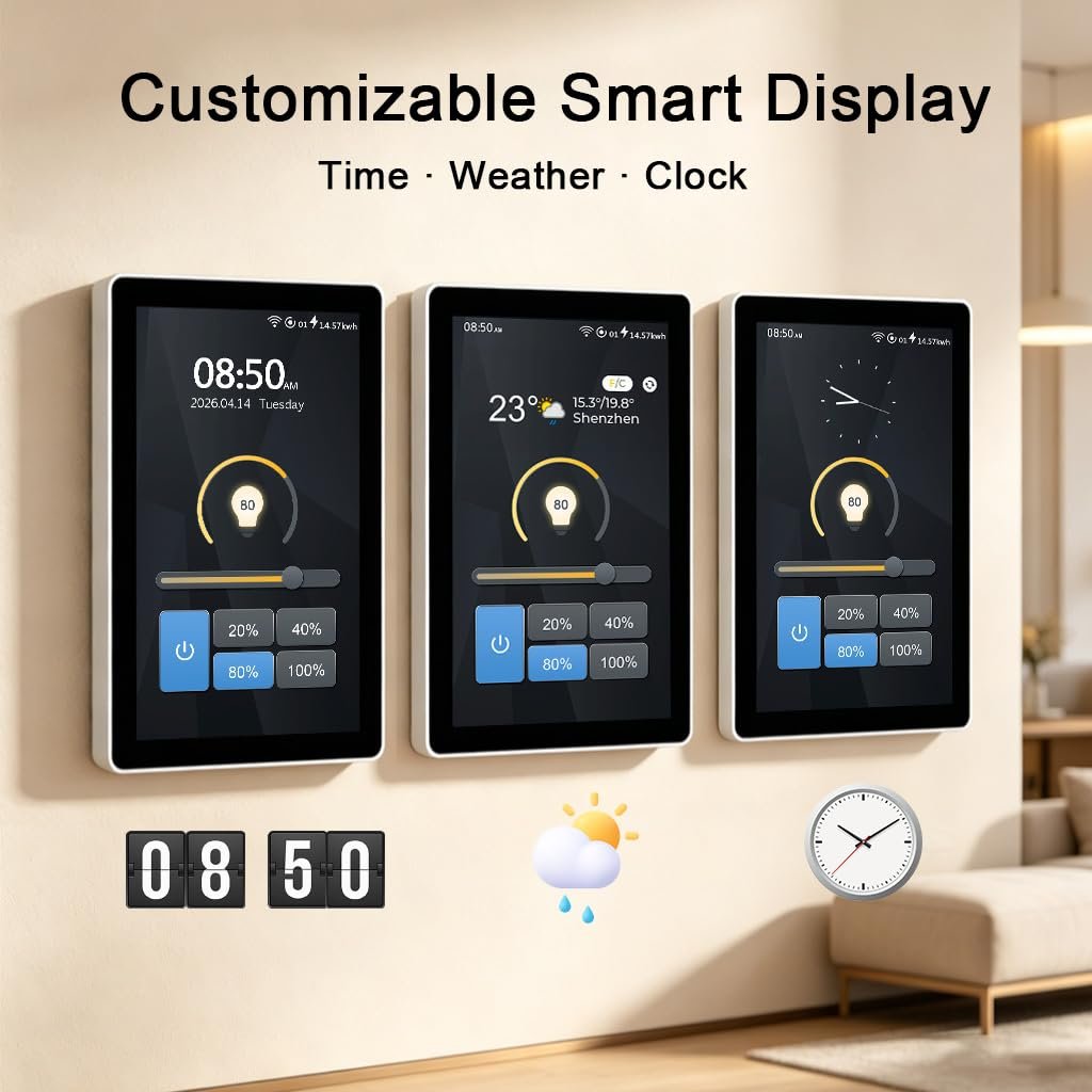 LANBON L10 Smart Dimmer Switch with 4.5" LCD Touch Screen, 1-Gang, WiFi Light Dimmer, Custom Scene Presets, Energy Monitoring, Alexa & Google Home, Neutral Wire Required - Image 4