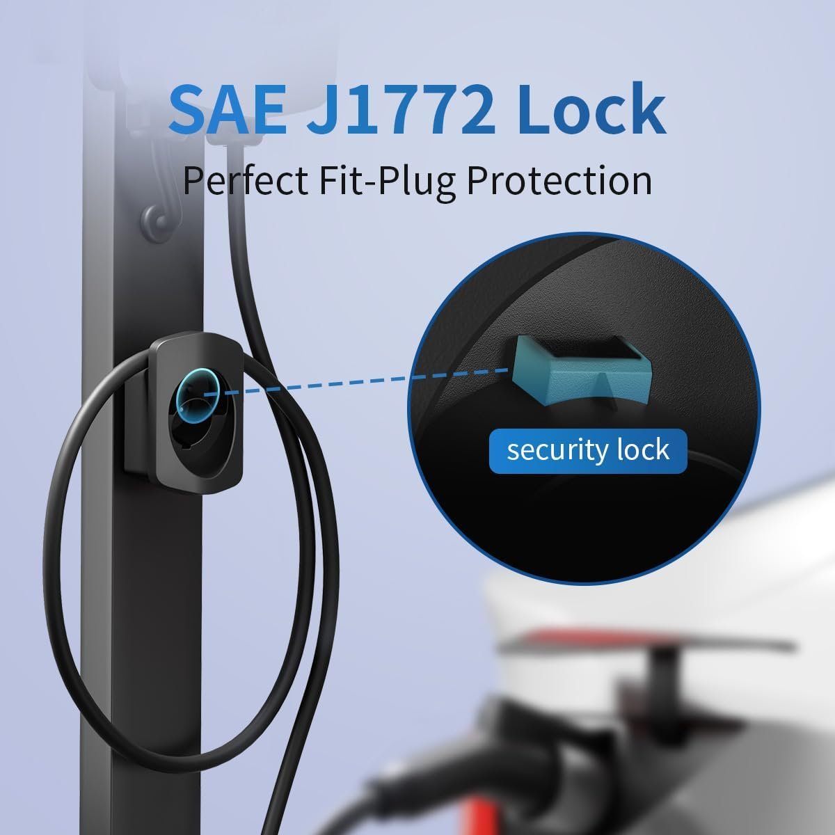 QIAO)) EV Charger Holder Wall Mount for SAE J1772 Holster | J1772 EV charger holder, 35kg, no sharp edges, space-saving waterproof wall mount, cable organizer, matte, neat garage - Image 9
