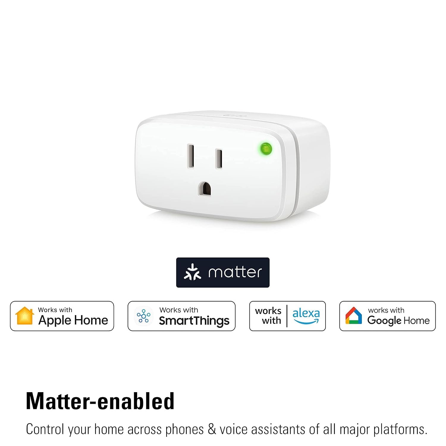 Eve Energy (Matter) - Smart Plug, App and Voice Control, 100% Privacy, Matter Over Thread, Works with Apple Home, Alexa, Google Home, SmartThings | app/voice control, automate lights/appliances, for Alexa/Apple/Google/SmartThings/Home Assistant, Thread Border Router requ. - Image 2