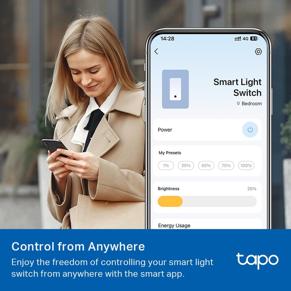 Tapo Matter Smart 3-Way Dimmer Switch Kit, S515D KIT | Energy Monitoring, Neutral Wire Required, Works with Alexa/Siri/Google Home/SmartThings, UL Certified, 2.4GHz Wi-Fi - Image 8