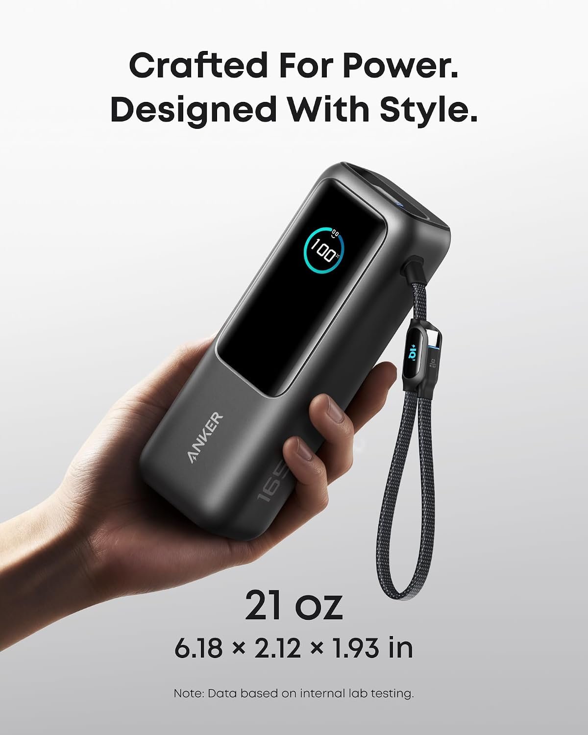 Anker Laptop Power Bank, 25,000mAh Travel Essential with 165W Total Output | 3 USB-C Ports with 100W Max Each, Built-In Retractable Cables, Flight-Ready, for iPhone 17 Series ,MacBook, and More - Image 7