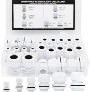 MAKERELE 50pcs NPT Cable Glands Kit...