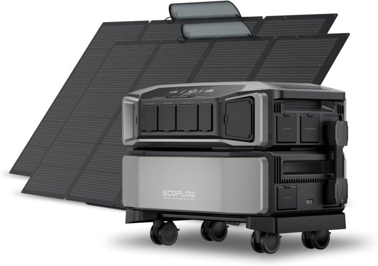 EF ECOFLOW Power Station 6144Wh DELTA Pro Ultra with 2x400W Portable Panel | Lifepo4 Battery, Expandable to 90kWh, 2H to Full Charge, Home Backup Power, Solar Generator for Home Use, Emergency