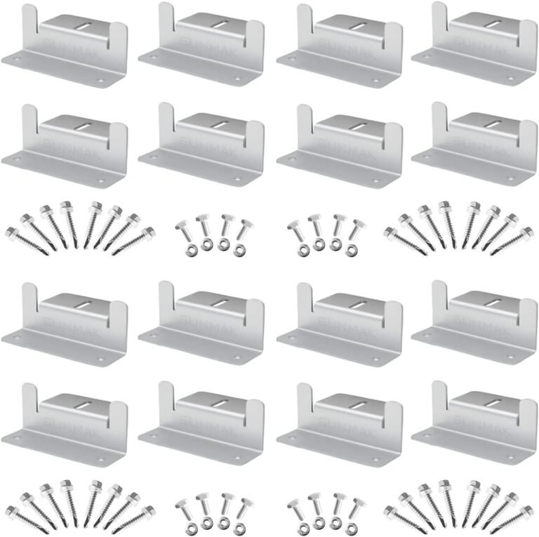 16 Units per Set Solar Panel Mounting Z Brackets, Solar Panel Mounting Brackets Lightweight Aluminum Corrosion-Free for RVs, Trailers, Boats, Yachts, Wall and Other Off Gird Roof