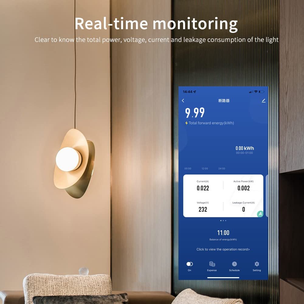 eMylo 63A Single-Phase WiFi Energy Meter with LCD & Leakage Protection | AC 80–400V; Smart Life/Tuya; Alexa & Google Home; timer; leakage & overload protection - Image 3