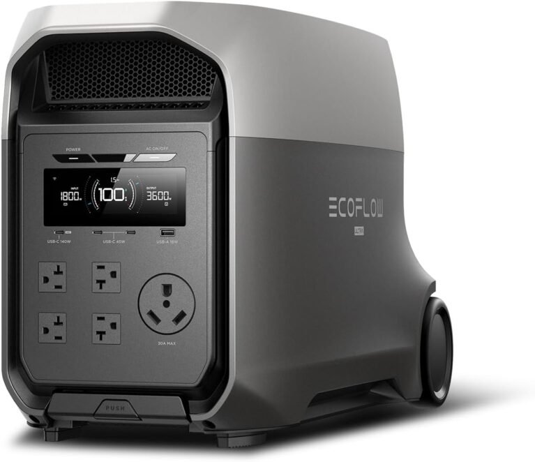 EF ECOFLOW Delta 3 Ultra 3072Wh Portable Power Station, 3600W AC Output | (Surge 7200W), LFP Battery Power Station, Solar Generator for Home Use, Camping Accessories, Emergencies & RV Backup