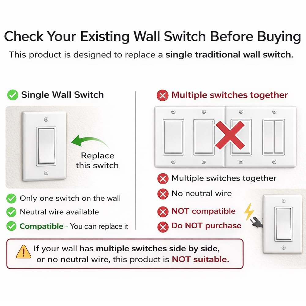 LANBON L10 Smart Dimmer Switch with 4.5" LCD Touch Screen, 1-Gang, WiFi Light Dimmer, Custom Scene Presets, Energy Monitoring, Alexa & Google Home, Neutral Wire Required - Image 8