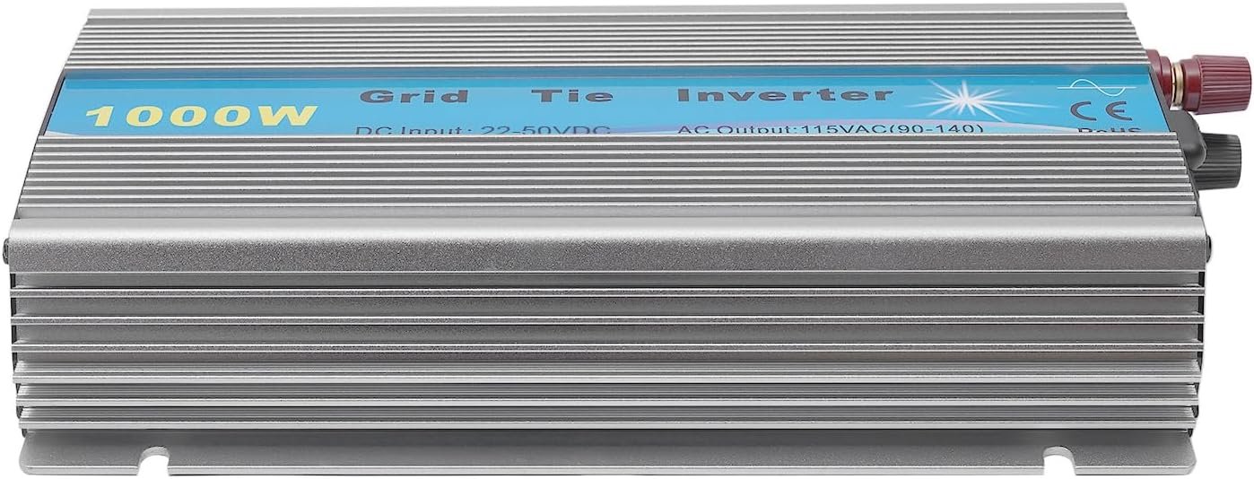 1000W Solar Grid Tie Inverter, MPPT Pure Sine Wave, Solar Powered Reversing Converter, High Efficiency, 22-50VDC Input AC90-140V Output for 36V Solar Panel/Battery - Image 4