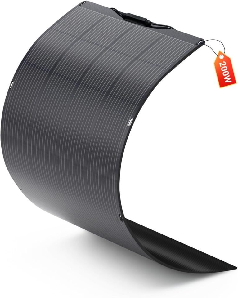 ALLPOWERS SF200 200W Flexible Solar Panel, Photovoltaic Solar Module | IP68 Waterproofing ETFE 24V/12V Off-Grid Semi-Flexible Mono Solar Panel For Roof RV Motorhome Boat Cabin Van Uneven Surface