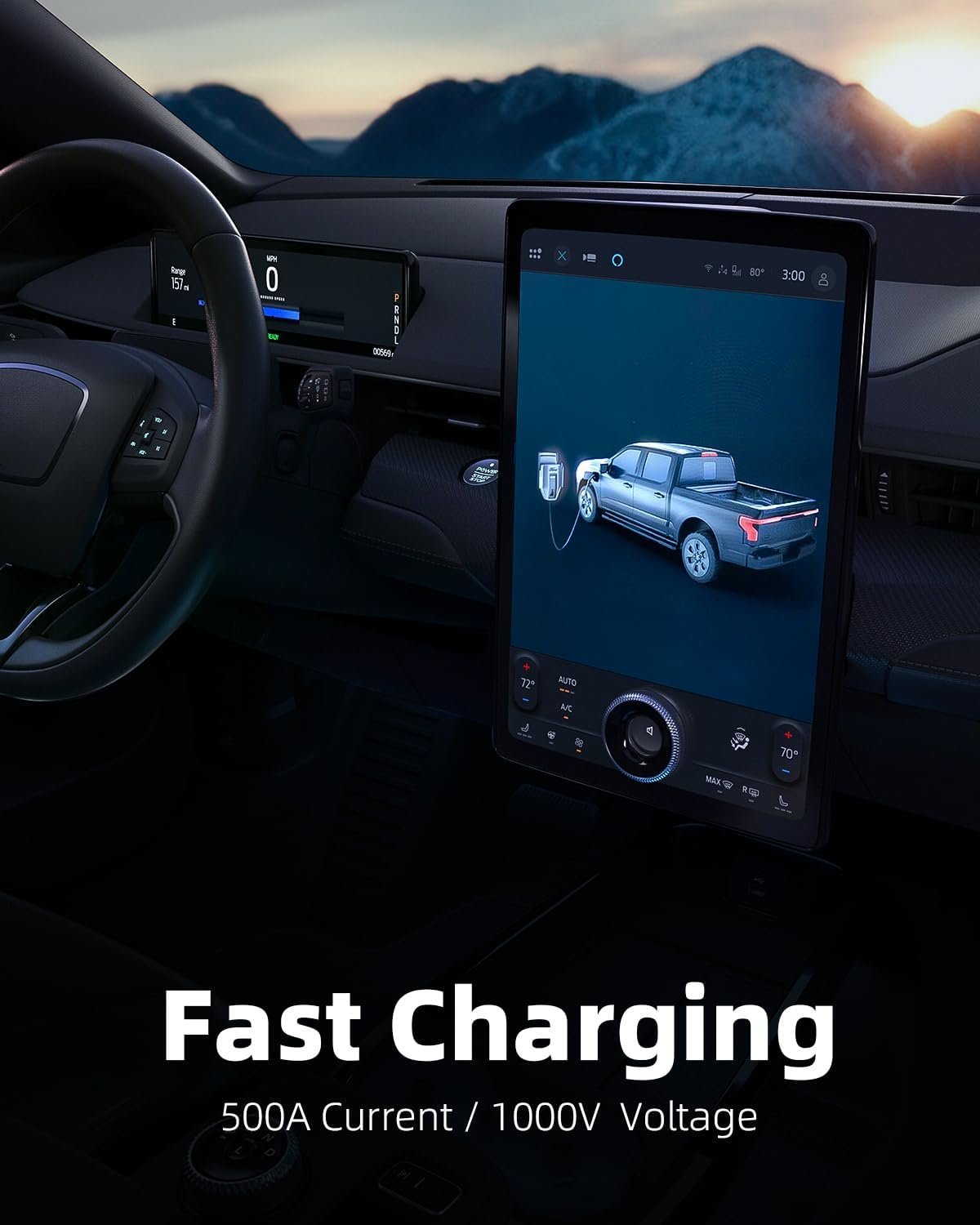FOCSPROD for NACS to CCS Adapter with Interlock, Max 500A 1000V Fast Charge for Tesla Supercharger Adapter, CCS1 Electric Vehicle Charger Compatible with Tesla Superchargers -UL 2252 - Image 3