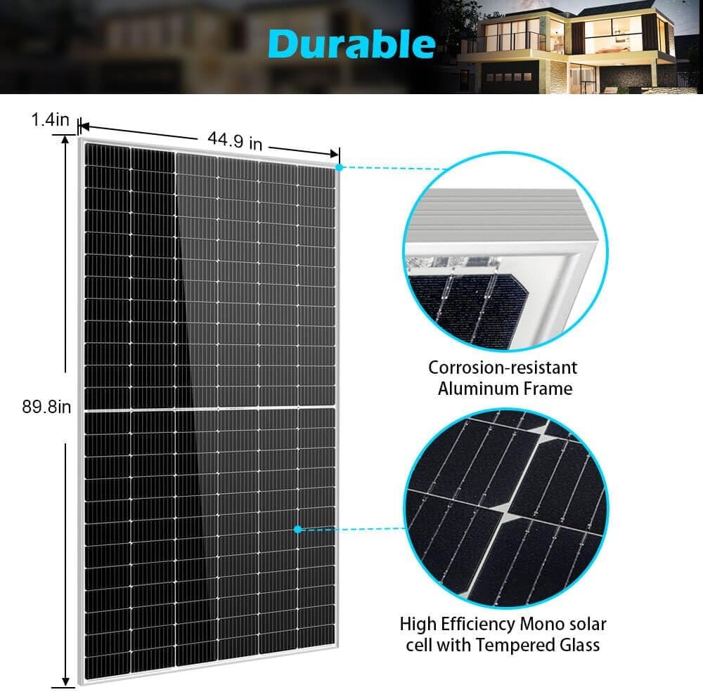 SUNGOLDPOWER UL61730 10PCS 550W Solar Panels Monocrystalline,Waterproof IP68,High Efficiency Solar Panel for Charging Station,Household,Marine,On/Off Grid Solar System (Total 5500W) - Image 3