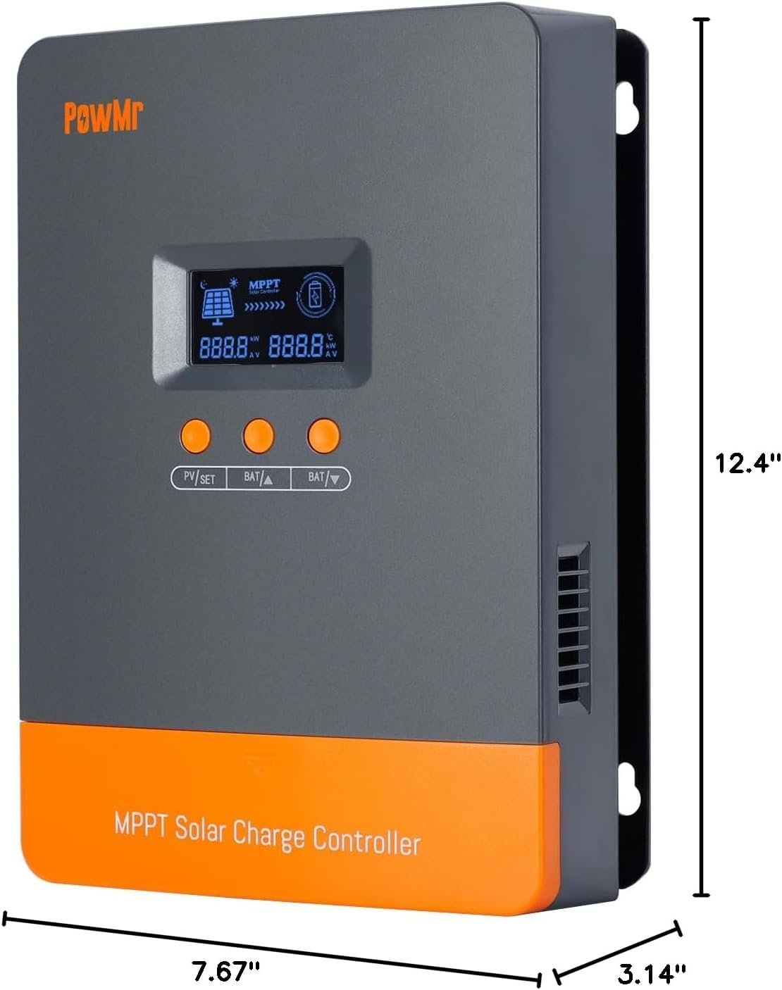 PowMr 100A MPPT Solar Controller, 12V/24V/36V/48V Auto, MPPT Charge Controller 100 Amp w/ LCD Display, Up to 12(Max) Solar Regulator Connections in Parallel, Work with Lead-Acid and Lithium Batteries - Image 9