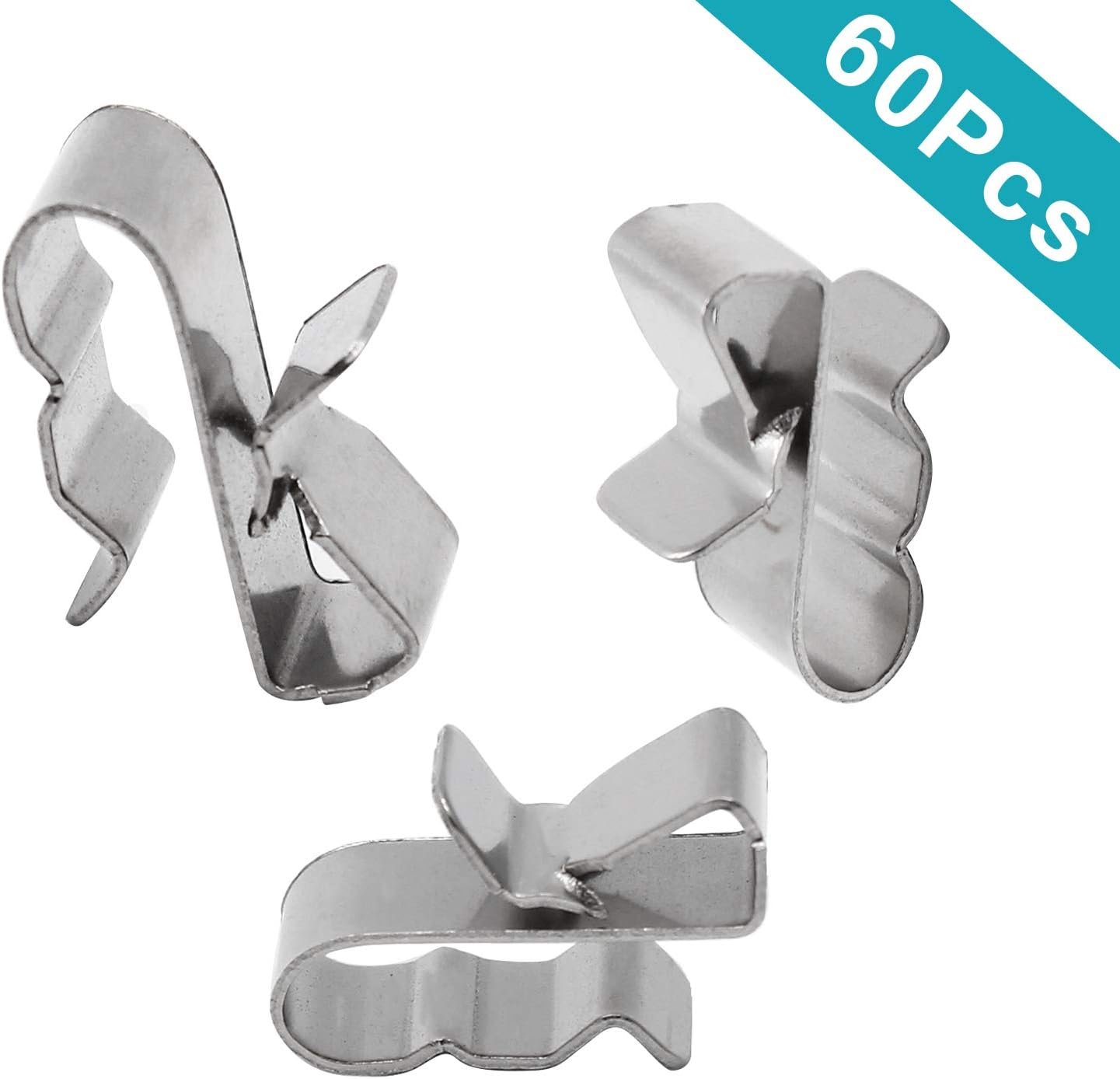 Solar Panel Cable Clips, Stainless Steel, 0.85"/22mm, 60pcs | Trailer Wire Clips - Image 2