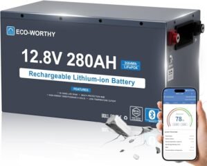 ECO-WORTHY 12V 280Ah Metal Case LiF...