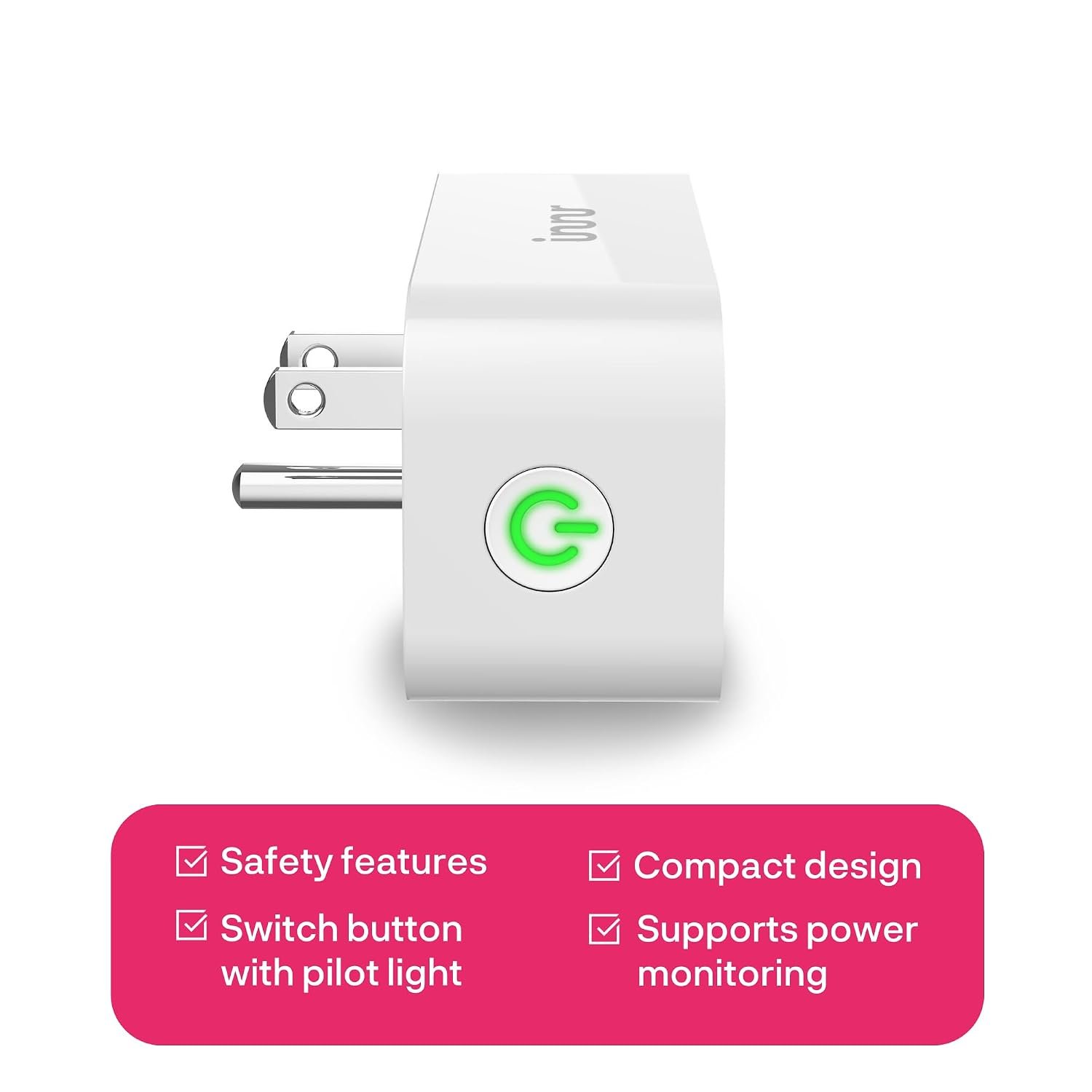 Innr Zigbee Smart Plug, Works with Philips Hue*, Alexa and SmartThings | Zigbee Repeater, Energy Monitoring, 2-pack - Image 6