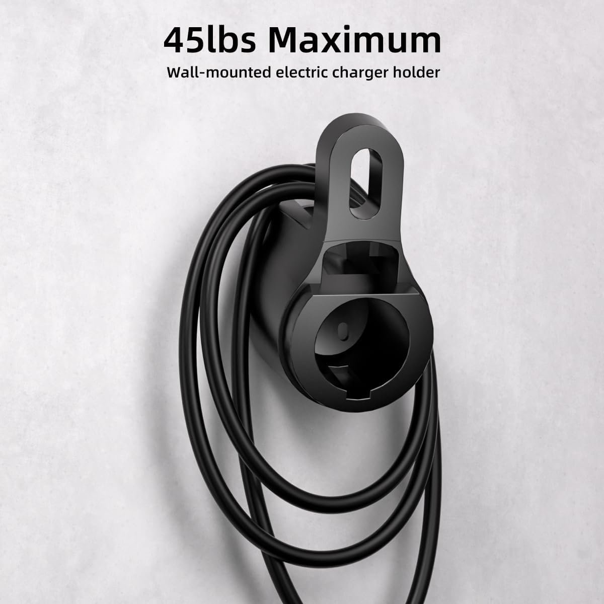 EV Charger Holder,SAE J1772 Connector Nozzle Holster Dock,45lbs Heavy-Duty Charging Cable Organizer, Electric Car Charger Cable Hanger,Wall-Mount Connector Space Saving for Outdoor & Indoor - Image 3