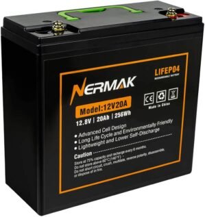 NERMAK 12V 20Ah Lithium LiFePO4 Dee...