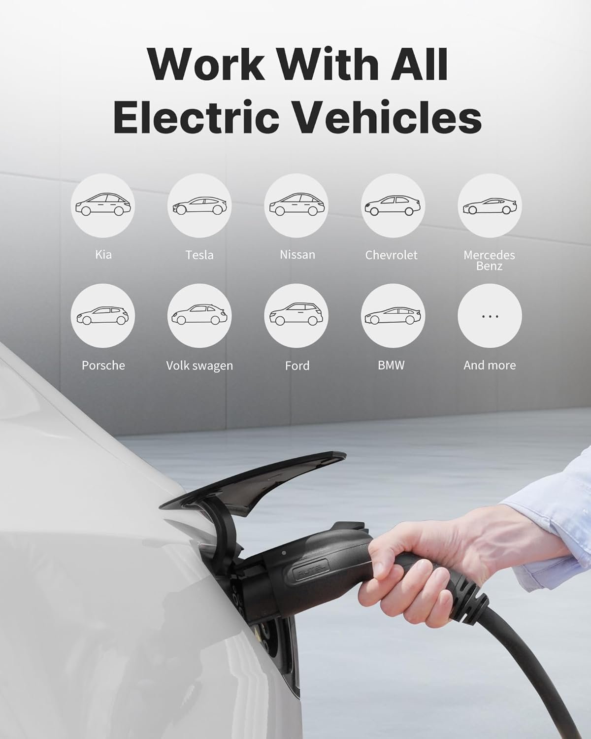 Autel Level 2 EV Charger up to 50Amp, 240V, Indoor/Outdoor Car Charging Station with J1772 Connector, Wi-Fi and Bluetooth Enabled EVSE, Hardwired,25-Foot Cable with Separate Holster, Dark Gray - Image 3