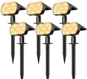 NYMPHY Solar Lights Outdoor Waterpr...