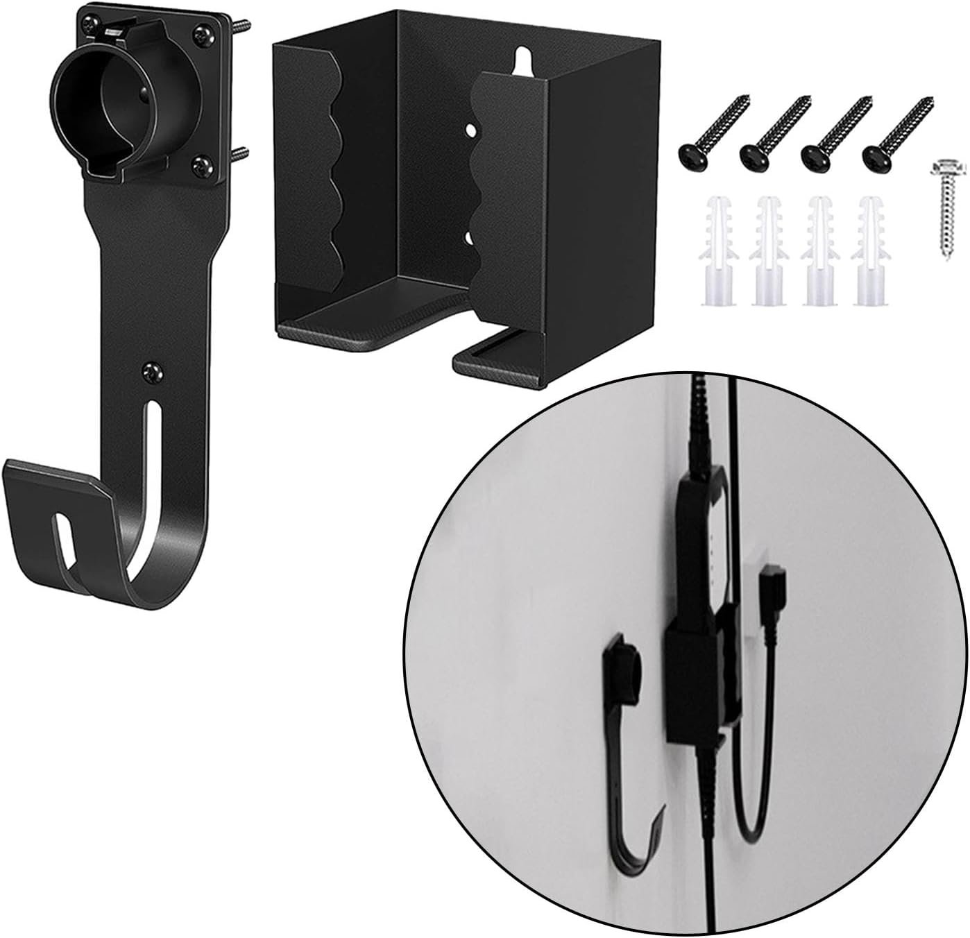 EV Charging Holder Set,EV Charging Cable,Organizer Steel Accessories,EV Charging Wallbox for Indoor Outdoor Electric Car - Image 2