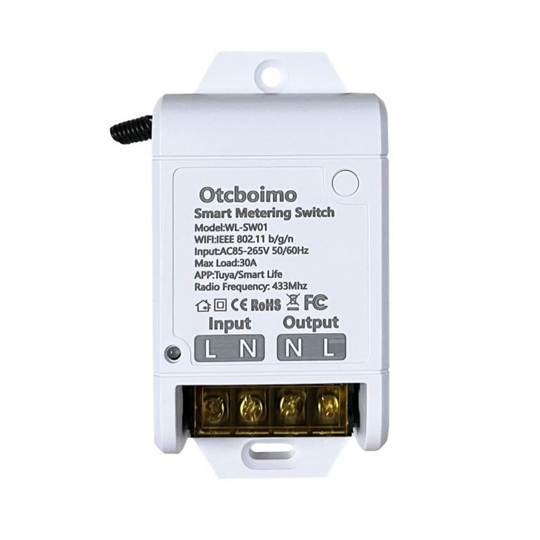 30A High Power WiFi Wireless Smart Switch with Energy Monitoring | DIY Switch for Smart Home Automation, Smart Life APP Remote Control, Timer, Compatible with Alexa & Google Home