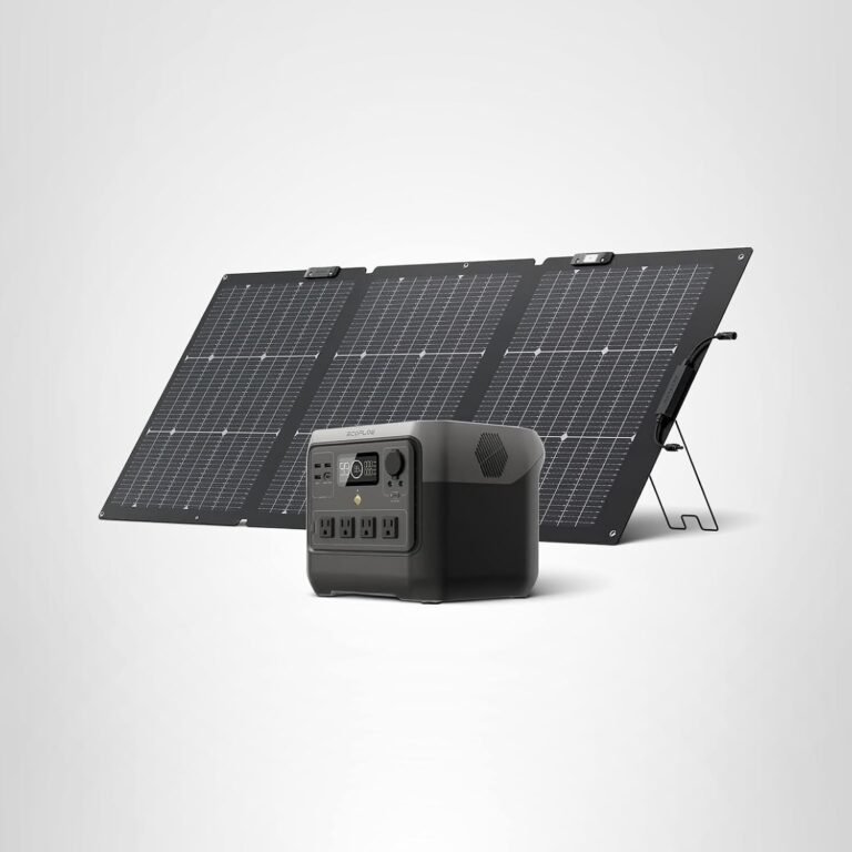 EF ECOFLOW Solar Generator RIVER 2 Pro & 160W Portable Solar Panel, 768Wh | 70 Min Fully Charged,LFP Battery, 4X800W (Up to 1600W) AC Outlets, Portable Power Station for Camping, RV, Home Backup