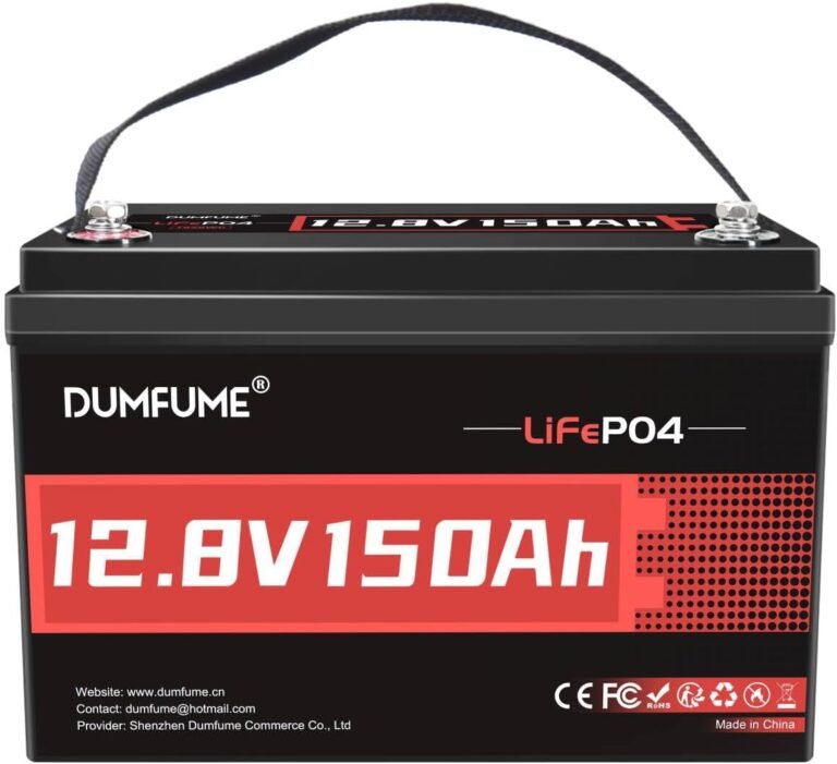 12V 150Ah LiFePO4 Lithium Battery 15000+ Deep Cycle | Built in 100A BMS,IP65 Waterproof 1920Wh for Solar System, RV Camper, Home Backup Power,Marine,Off-Grid Applications