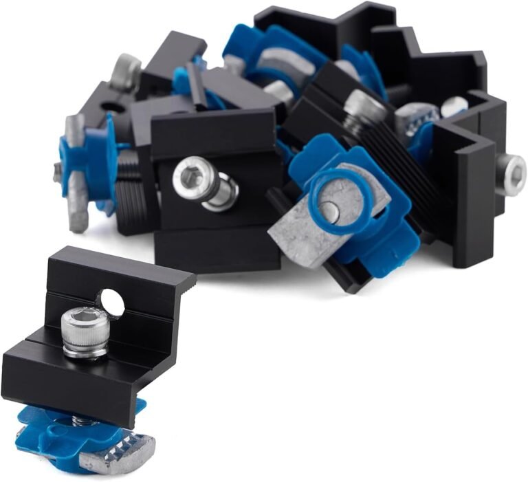 10-Pack Solar End Clamps for 1-5/8" Strut Channel | Universal Fits 30-35mm Frames,Heavy-Duty Aluminum Solar Mounting Kit for Roof/Ground Mounts with Hardware,Solar Installation