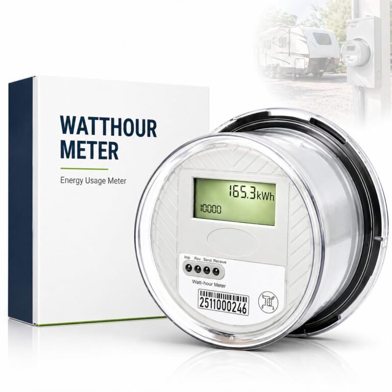 240 V 2-Wire Digital KWH Meter – High-Precision LCD Watt Meter for RV/Home/Workshop – Energy Usage Monitoring, ANSI C12.1 Compliant, Easy Install, Supports up to 200A TA30