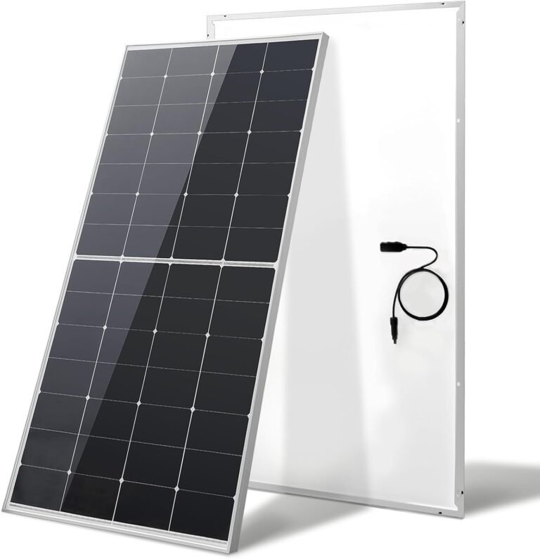 225W 12V HPBC Solar Panel with I-Type Welding Tech Silver Frame | Busbar-Free N-Type HPBC Cells,25.5% High Efficiency,Dual-Module Anti-Shading Design,IP68 Waterproof for RV,Van Off-Grid Use