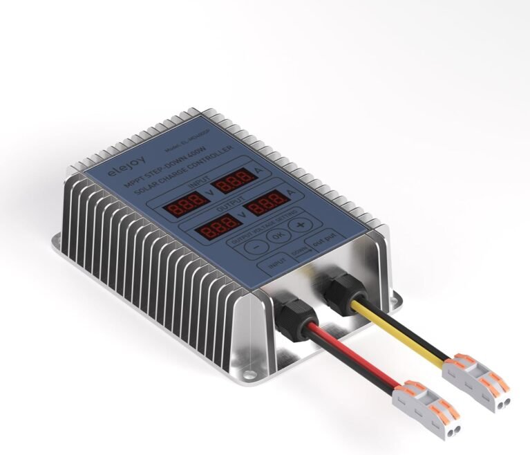 25 Amp 400W MPPT Step-Down Solar Charge Controller | 99% Adjustable Output Lithium LiFePO4 Lead-Acid Gel Sealed Flooded Battery LED Display IP65 Waterproof Outdoor