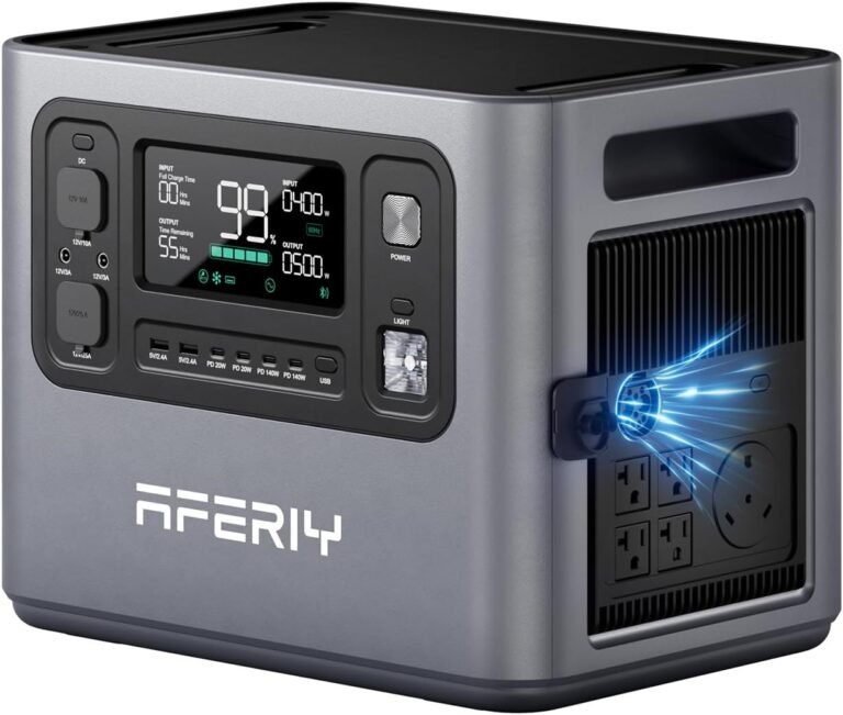 AFERIY P280 Portable Power Station 2800W (Peak 5600W) UPS Solar Generator | 2048Wh LiFePO₄ Battery,Expandable to 10kWh,Fast Charge in 38 Min,PSW AC Output ,Dual Solar Input for Home Use,Camping and RVs