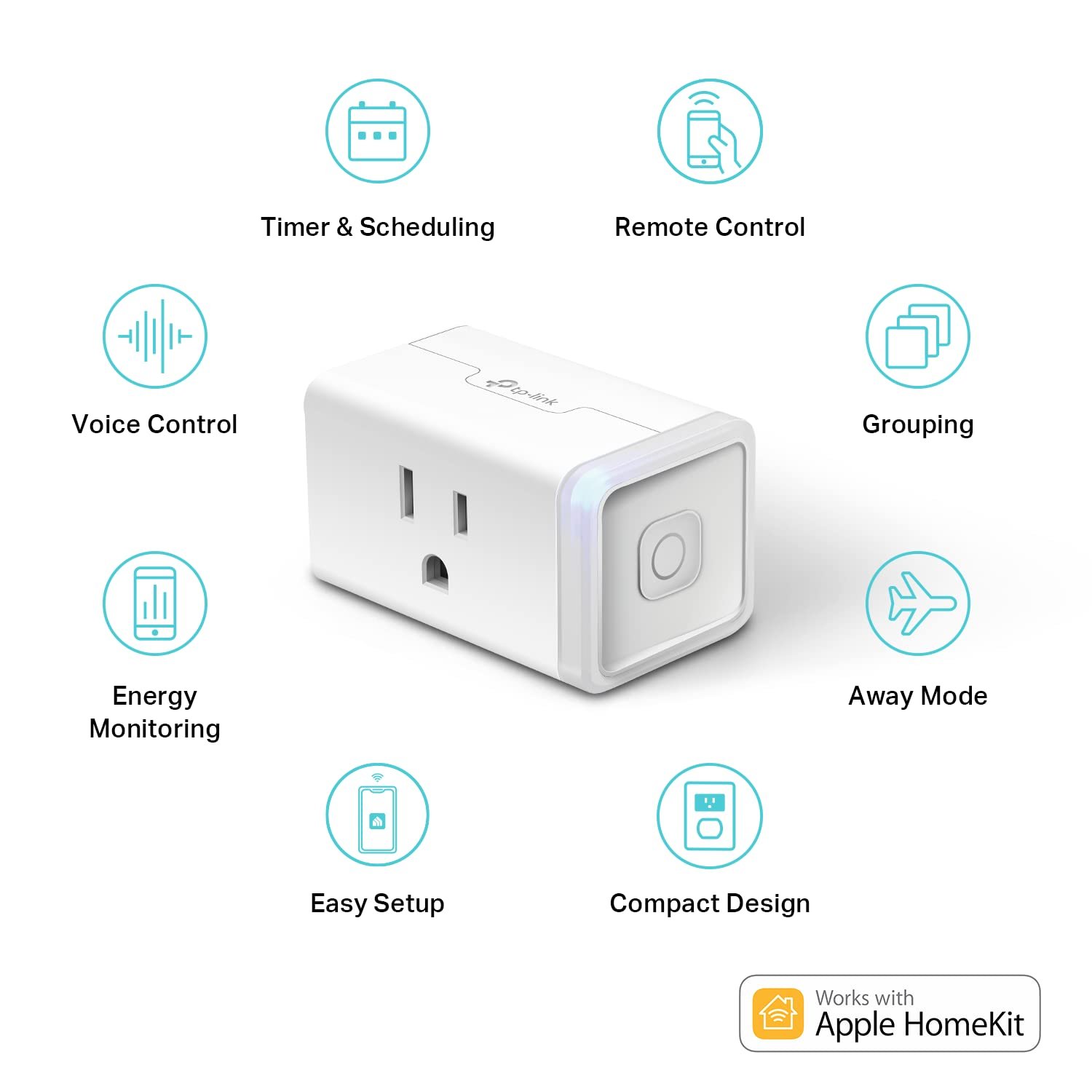 Kasa Smart Plug Mini 15A, EP25P4, Apple HomeKit Supported | Smart Outlet Works with Siri, Alexa & Google Home, UL Certified, App Control, Scheduling, Timer, 2.4GHz WiFi, No Hub Required - Image 4