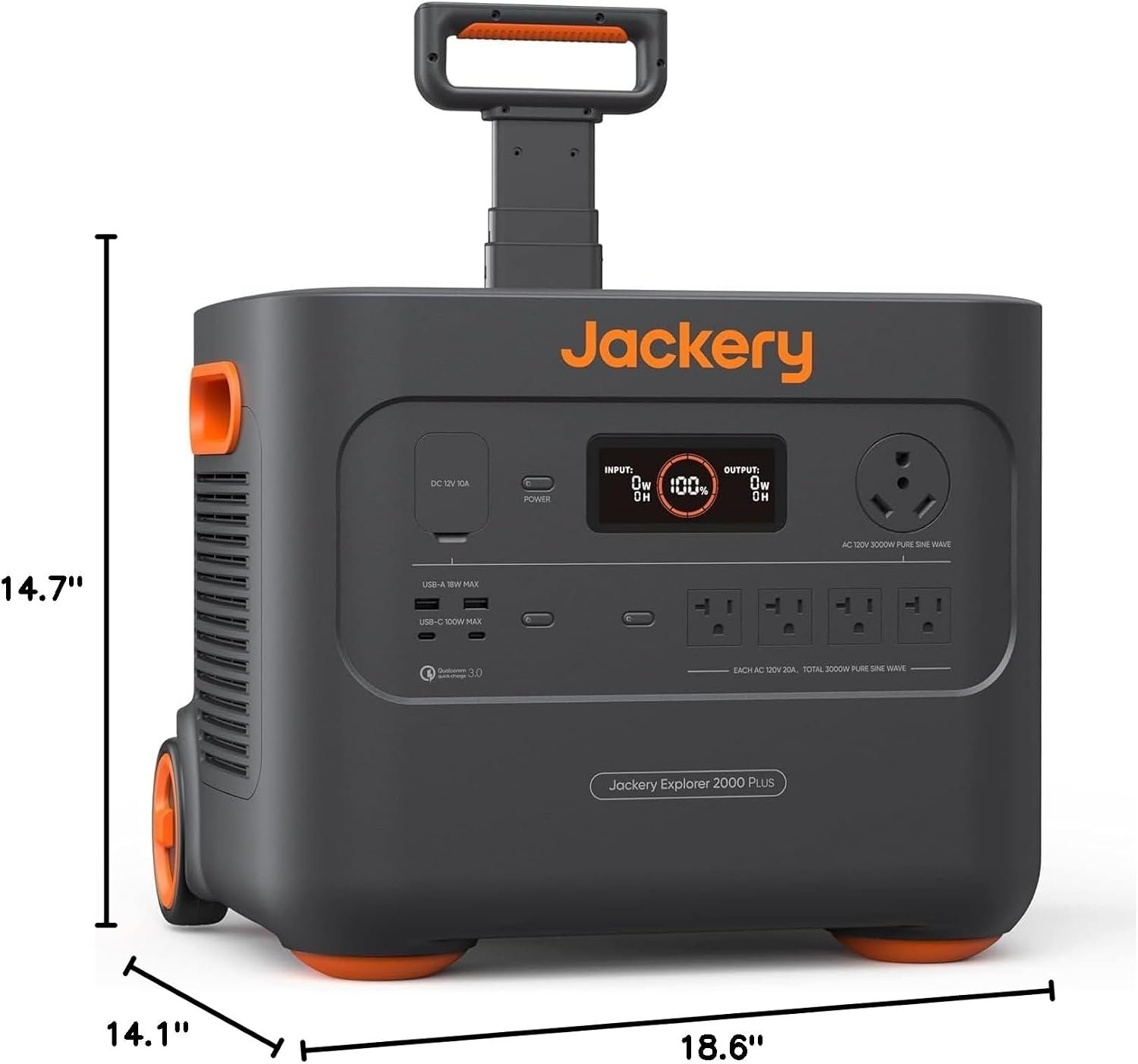 Jackery Explorer 2000 Plus Portable Power Station, 2042Wh, 3000W AC Output | LiFePO4 Battery, Expandable to 24kWh, UPS Home Backup, Solar Generator for Emergency, Camping, RV (Solar Panel Optional) - Image 10