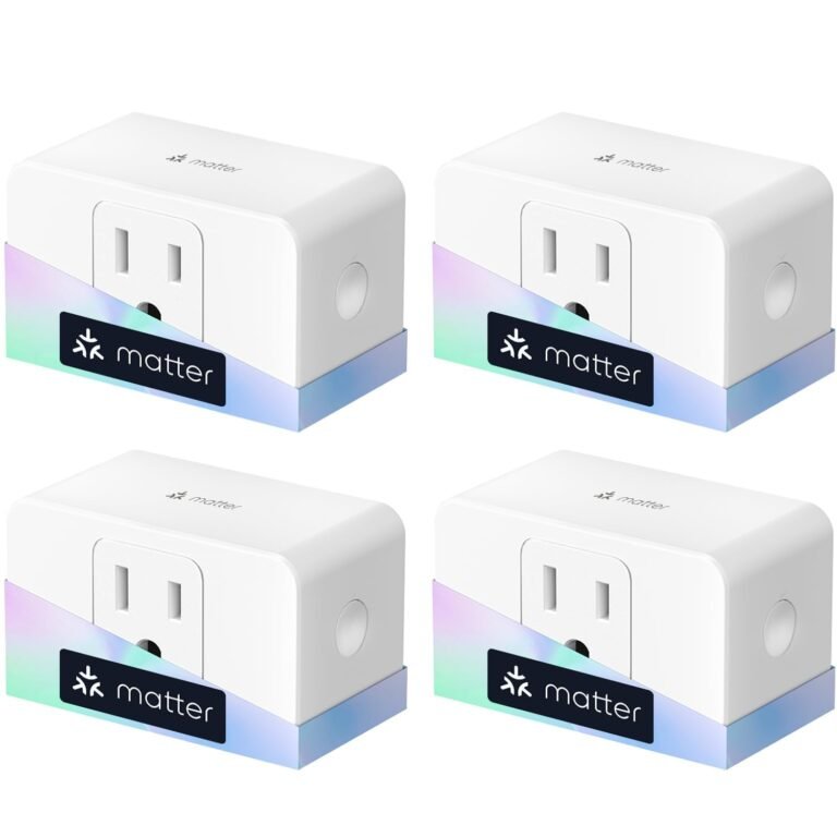 meross Matter Smart Plug, Energy Monitoring, Standby Killer, FFS Easy Setup | App & Voice Control Wi-Fi Outlet Support HomeKit, Alexa, Google Home with Schedule Timer, 100% Privacy, 15A/1800W (4 Pack)