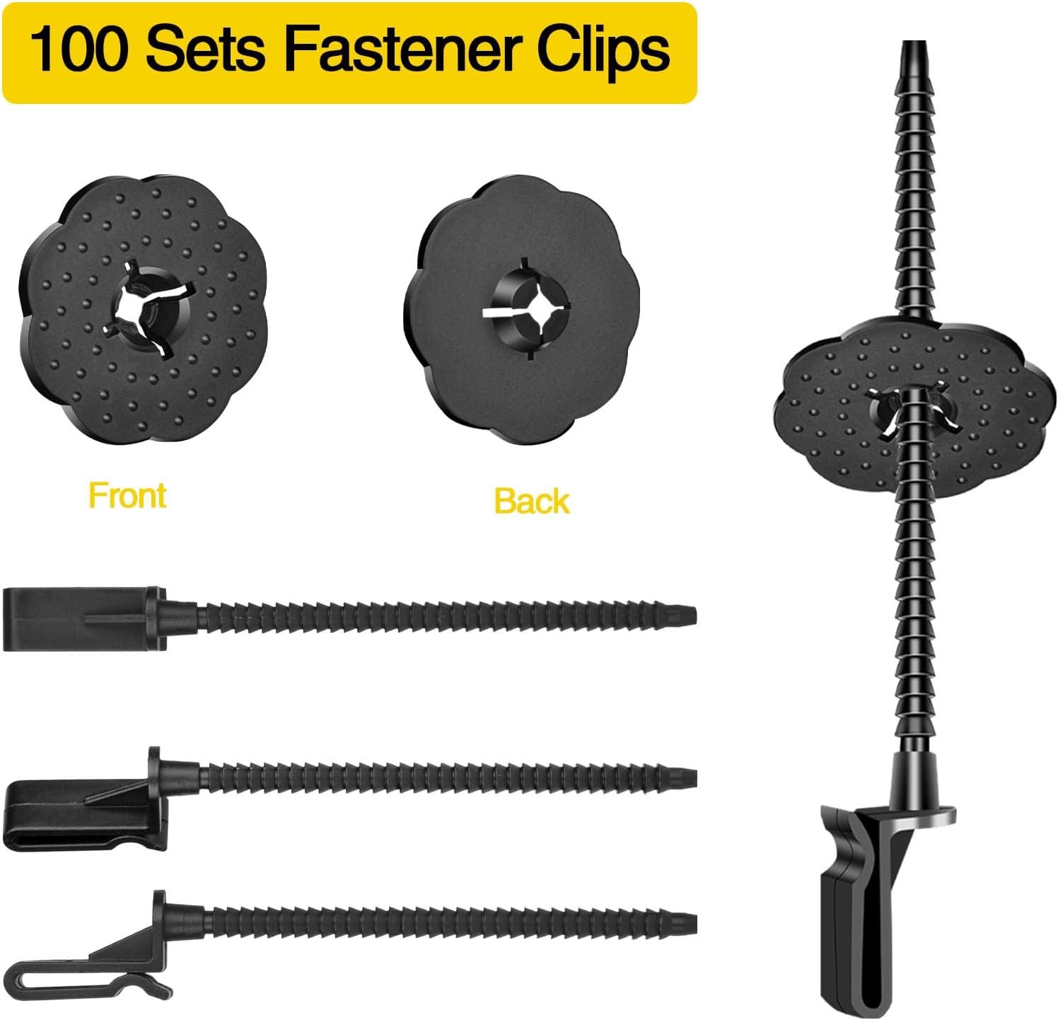 100 Sets Nylon Fasteners Clips for Solar Panel Bird Guard,Critter Guard Clips for Attaching Wire Mesh to Solar Panels,Solar Guard Clips, Solar Panel Clips for Squirrel Proof Bird Fence - Image 2