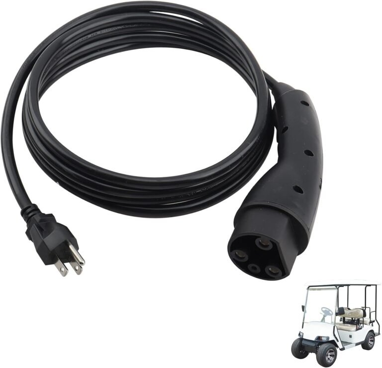 Golf Cart Charging Power Cord Compatible with Evolution ICON EV Golf Carts 120V 3-PIN Charge Cable Assembly Replace Part Number: 2.04.0620 ST-031016-PT